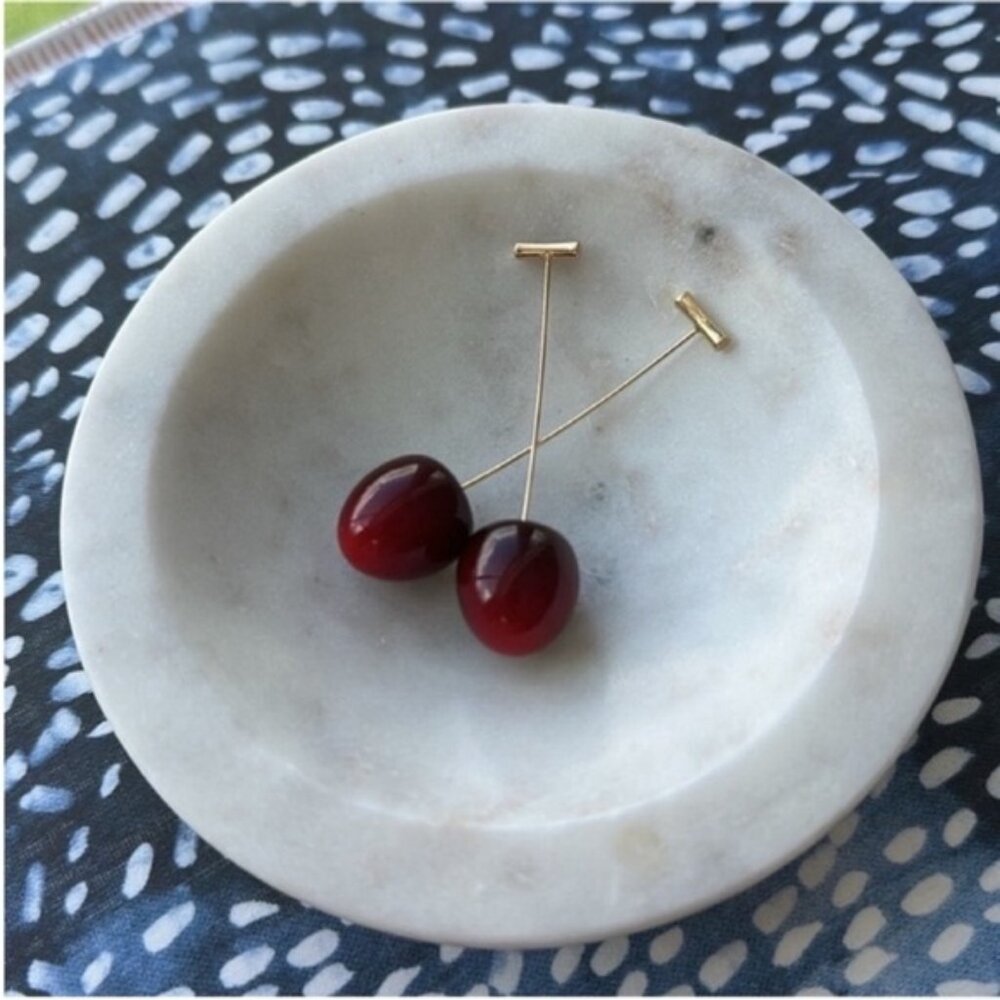 New! Free People Cherry Drop Earrings NWOT - Picture 3 of 3